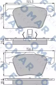 FOMAR FRICTION fo846481 -  Комплект тормозных колодок, дисковый тормоз